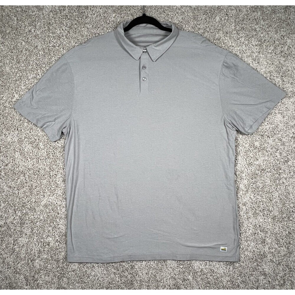 Vuori Polo Shirt Mens XL Gray Performance Stretch Golf Athletic Casual